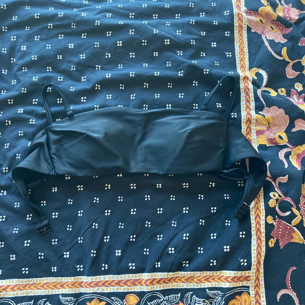 Aerie Bandeau Bikini Top — Black Size Medium